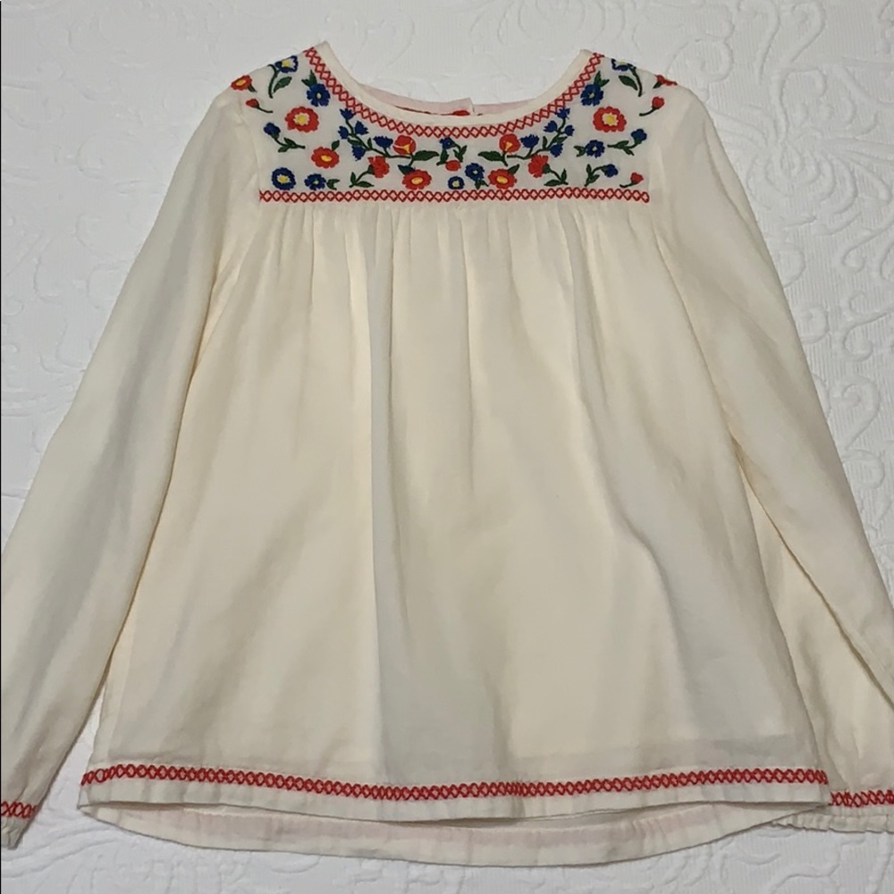 Mini Boden Johnnie B Long Sleeve Peasant Top 7/8